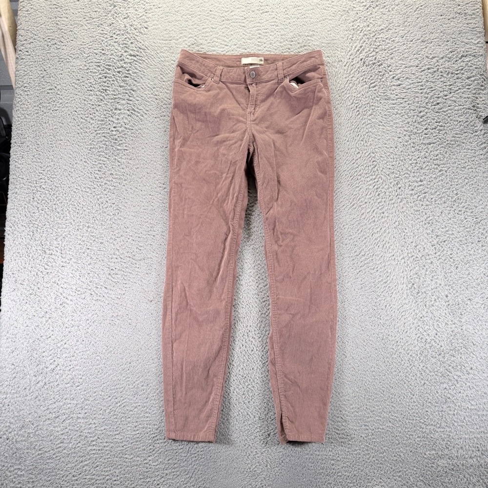 Route 66 Pant Womens 27x29 Brown Cotton Corduroy Chino Skinny Business Stretch